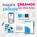 Paquete Celeste de diseño de logotipo, manual de identidad y kit para redes sociales en Metepec - Personálika
