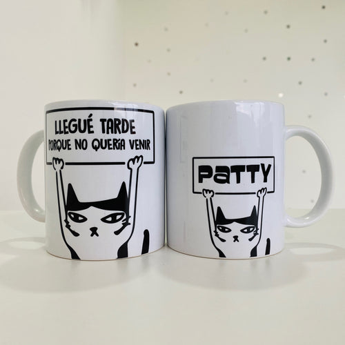 Taza de cerámica blanca de 11 oz personalizada con nombre y diseño para regalo en Metepec