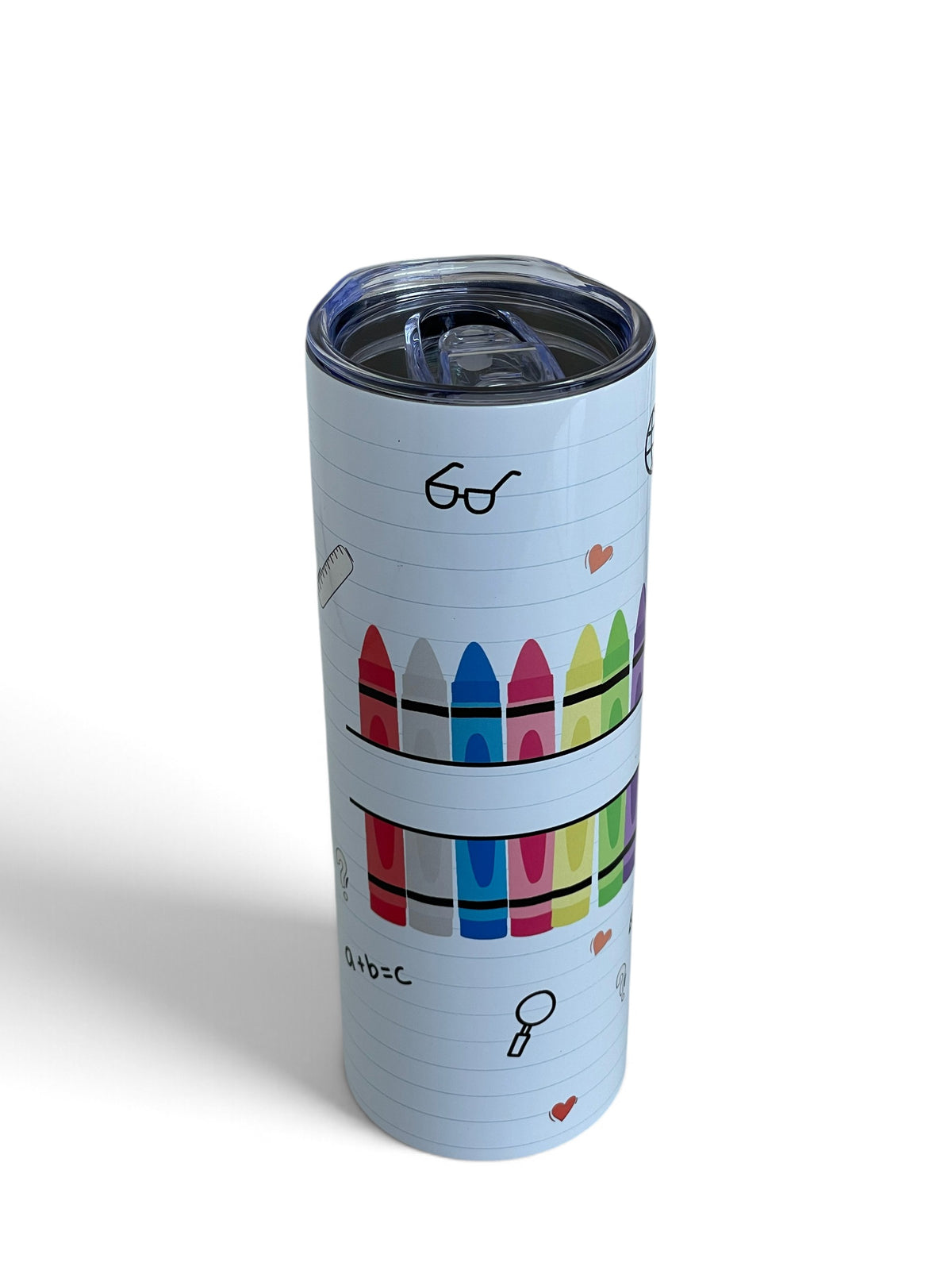 Termo Willi de 600 ml en acero inoxidable de doble pared aislado al alto vacío con tapa deslizable y popote de plástico personalizado.